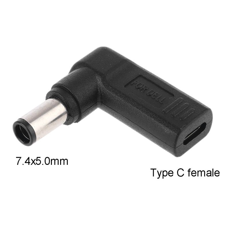 Btsg USB-C Type-C Female to 7.4x5.0mm Untuk Adaptor Plug DC Male Untuk Laptop DELL Conver