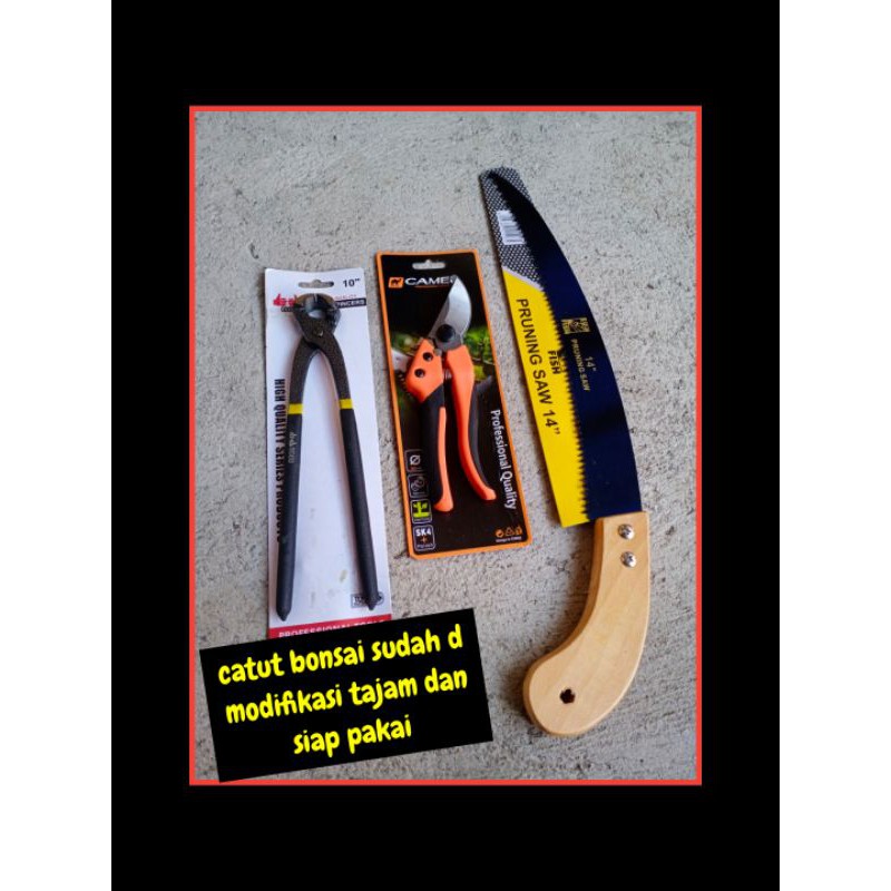 paket alat bonsai / gergaji prohex / gunting gprohex / catok bonsai / gunting camel