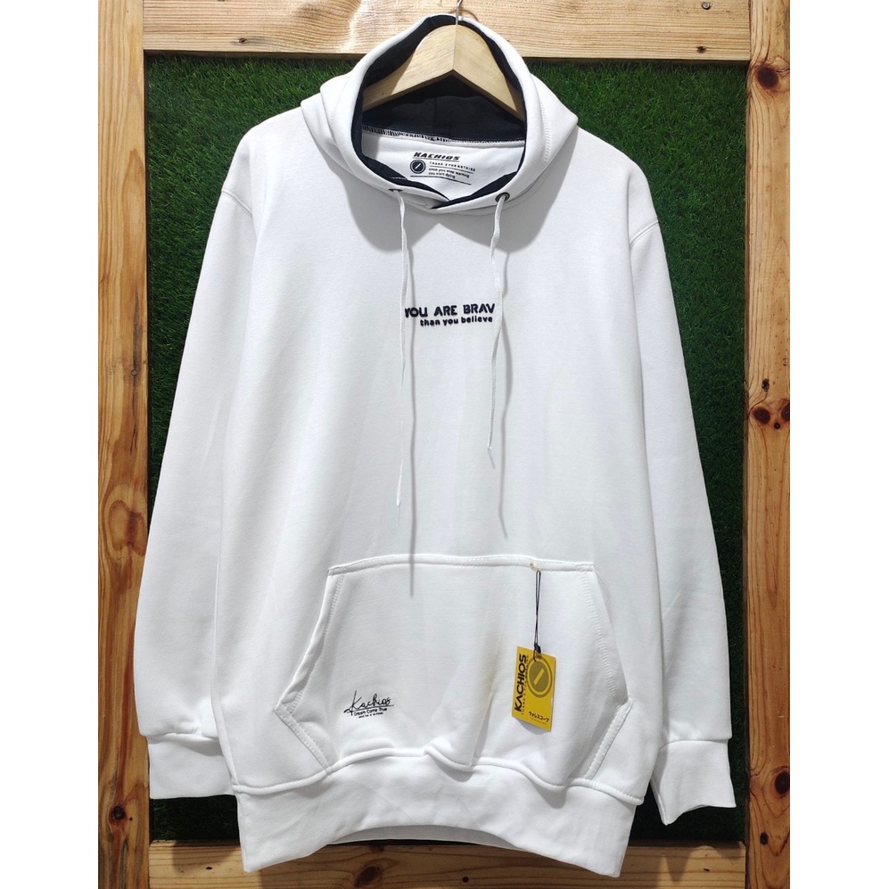 Sweater polos pria kekinian Sweater hoodie pria berkualitas keren hoddie kachios Crem