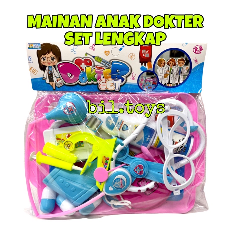 MAINAN ANAK DOKTER SET PENAMPAN MD02 MAINAN ANAK PEREMPUAN LAKI LAKI DOKTER DOKTERAN MAINAN PERAN