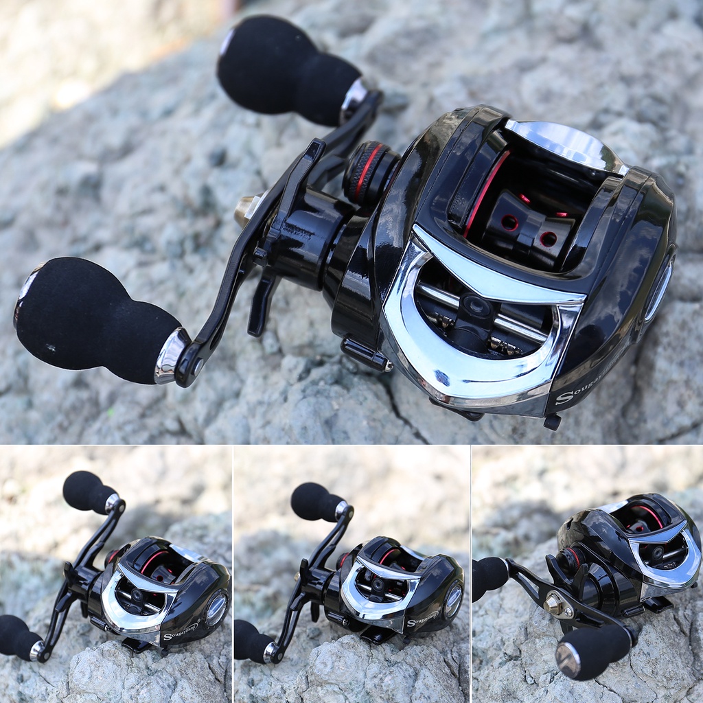 18 + 1BB Fishing Reel Baitcasting Fishing Reel 6.3: 1 Rasio Gigi Untuk Memancing Di Luar Ruangan