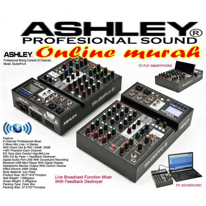 mixer ashley studio pro 6 studiopro6 studio pro6 original