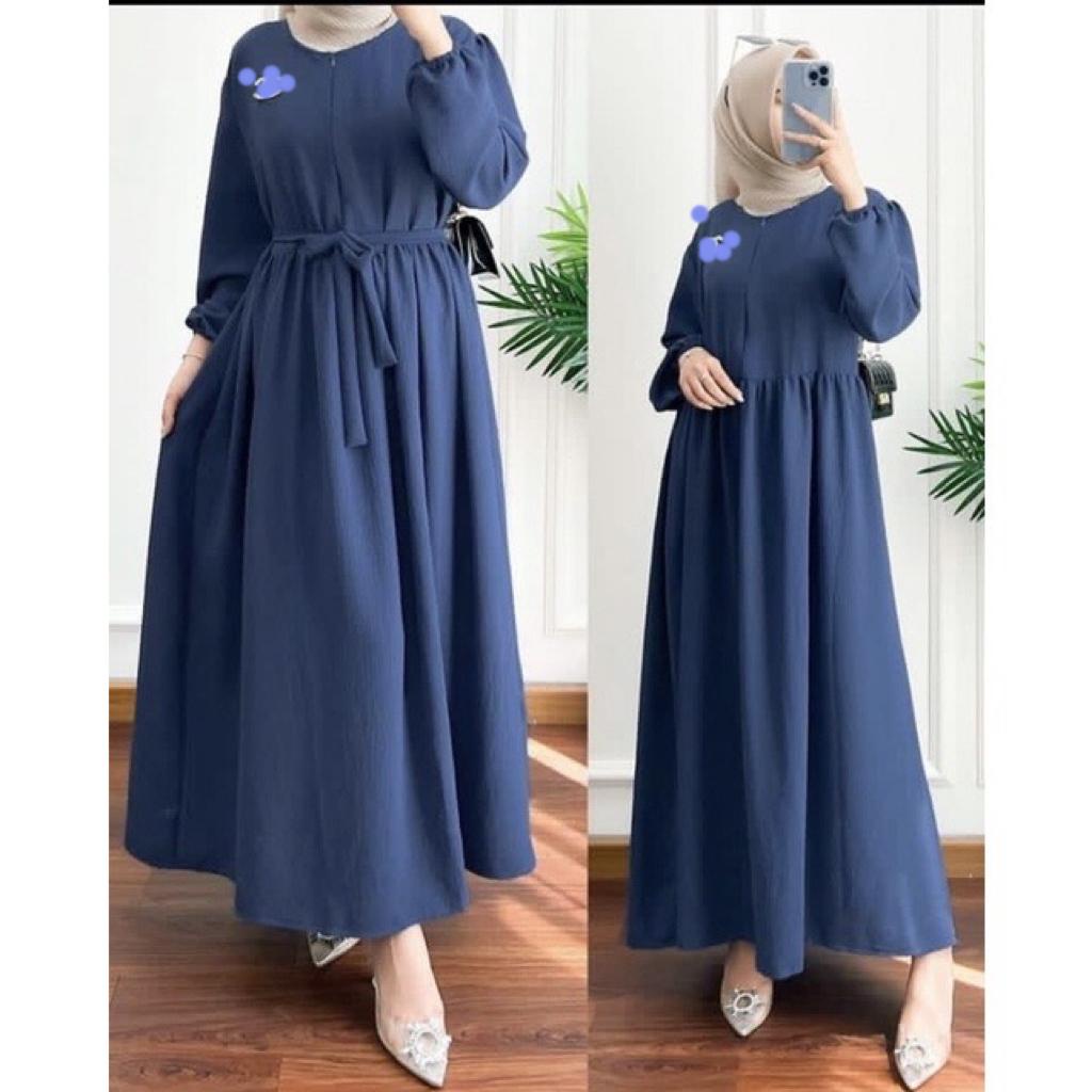 Midi dress/ midi dress crinkel/ midi dress jumbo/ midi dress muslim / Dress muslimah / midi dress ld 120cm / dress jumbo/ midi dress/ homedress wanita / crinkle jumbo