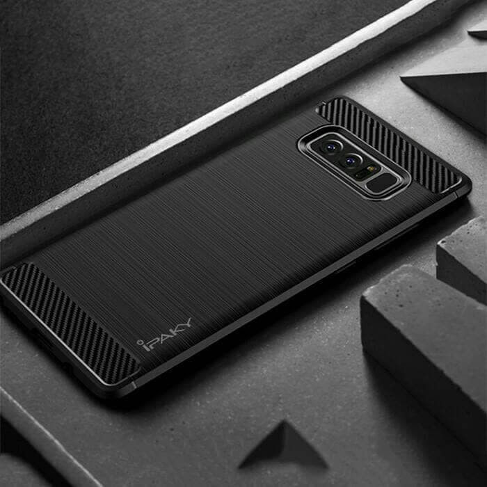 iPaky Carbon Samsung A01 5.7&quot; Slim Fit Carbon Soft Case Samsung A015F Fiber Multi Carbon ANTI MELAR