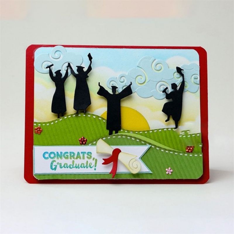 

Bentuk Wisuda #95A Papercut Paper craft Kerajinan kertas Scrapbook Hiasan Mahar DIY Kertas Jasmine Plasma Mutiaraa