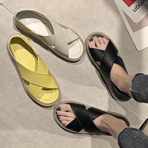 TBIG [COD] Size 35 - 40 Sandal Sepatu Wanita POPLOVER Import Korea Style Santai Wanita Remaja