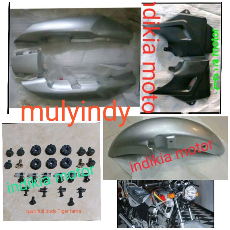 paketan bodi belakang bok aki spakbor depan plus baut Tiger lama silver 2000 2001 2002 2003 2004 ,20