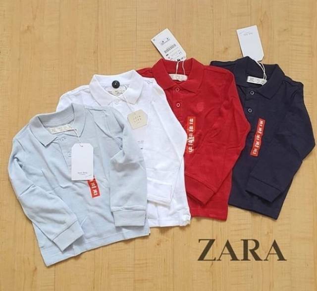 [RAMADHAN SALE] ORIGINAL KAOS ZARA ANAK POLO LENGAN PANJANG POLOS