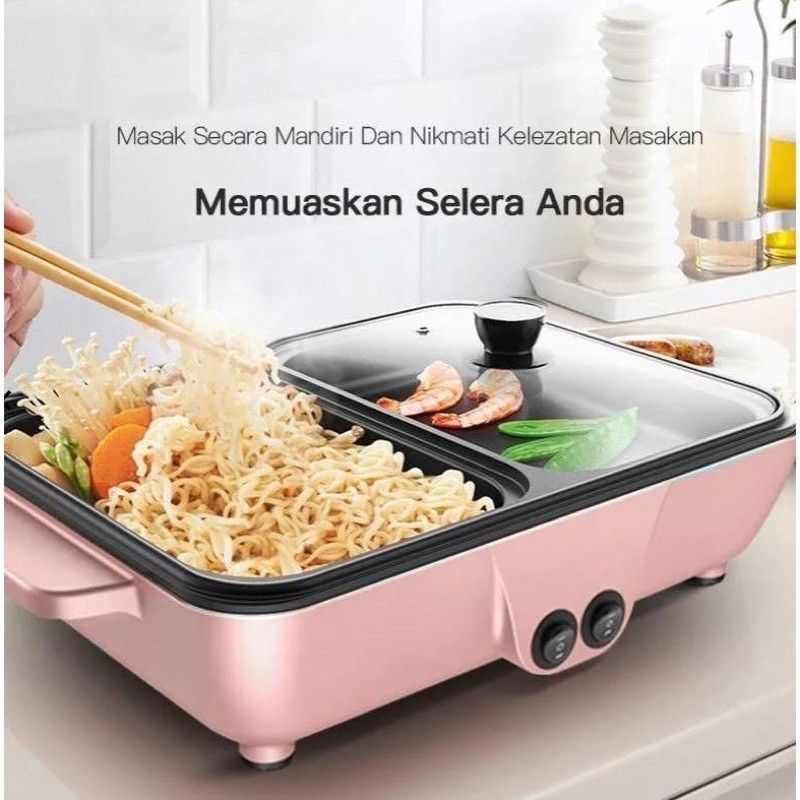 Panci Hot Pot &amp; Grill 2in1 - Elektrik Hot Pot &amp; Grill 2in1