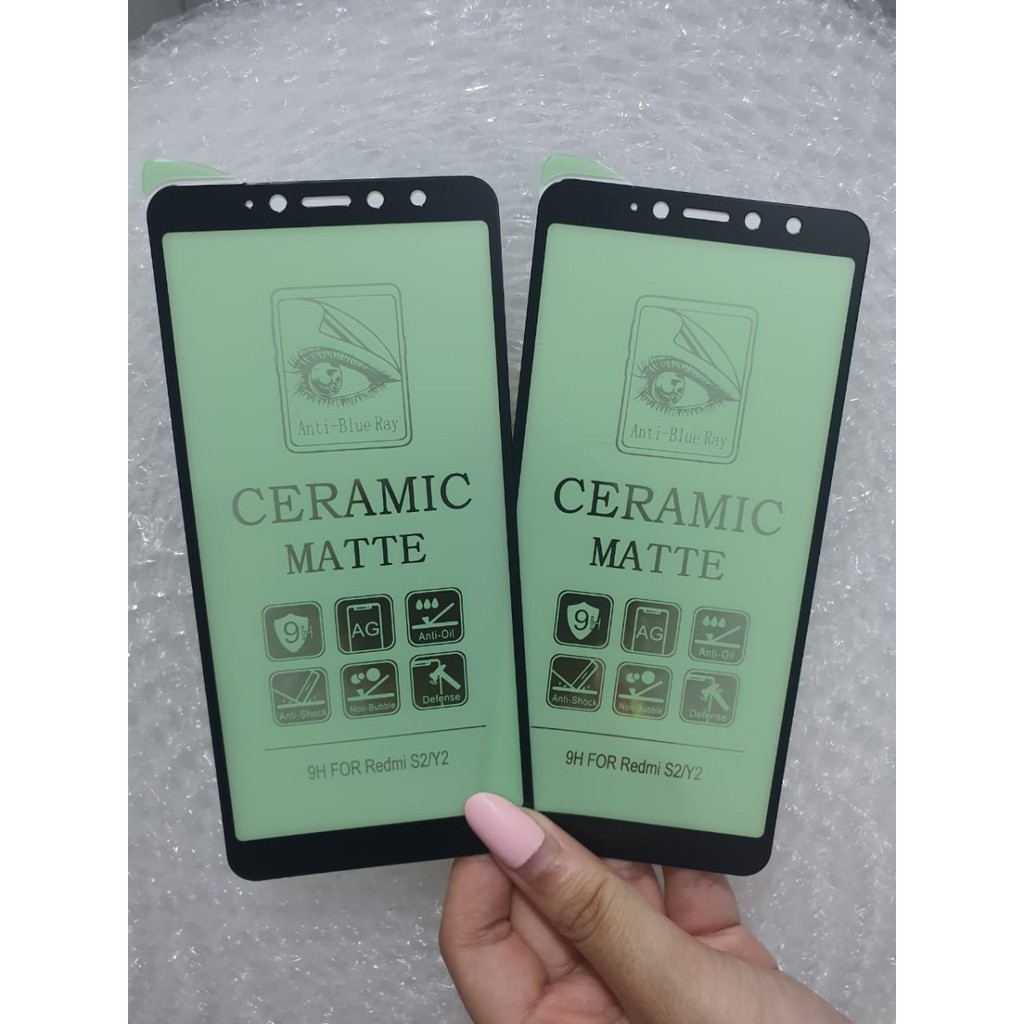 XIAOMI REDMI S2 Ceramic Matte Blue Ray Screen Guard Anti Radiasi Full Cover