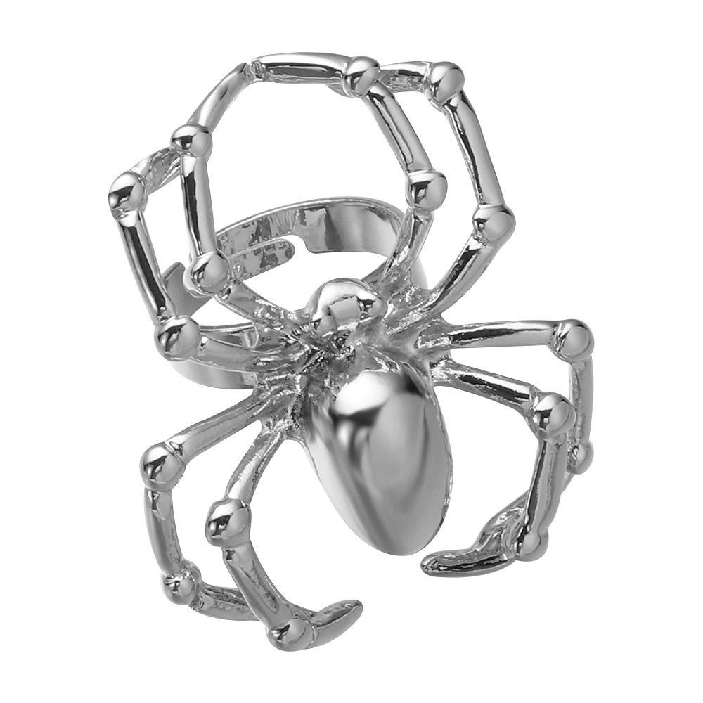 Preva Spider Cincin Perempuan Pria Gothic Biker Rock Mens Rings Stainless Steel Hip Hop Halloween