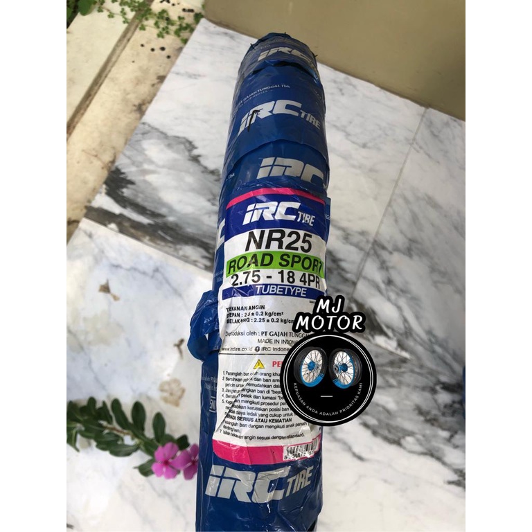 BAN IRC NR25 UK.2.75 ring 18 kondisi baru ASLI IRC NON TUBELESS/TUBETYPE