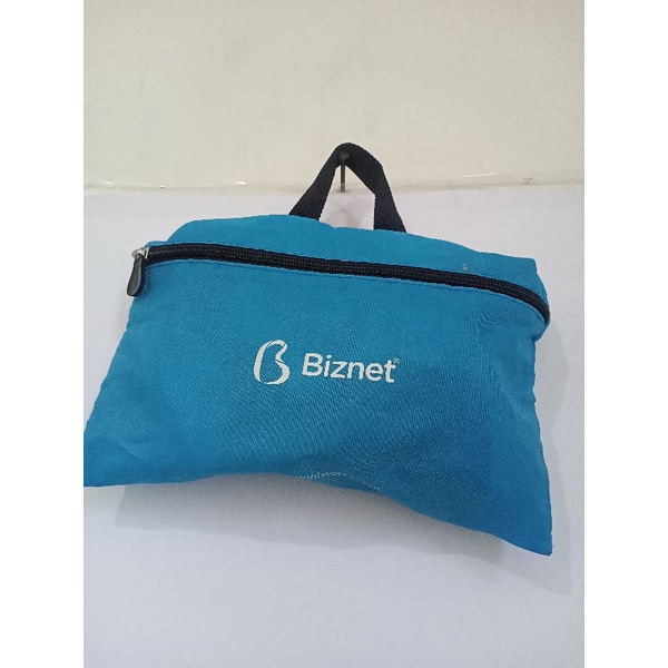 Tas Pocket Packable Original Biznet Untuk Alat Mandi Warna Biru Like New