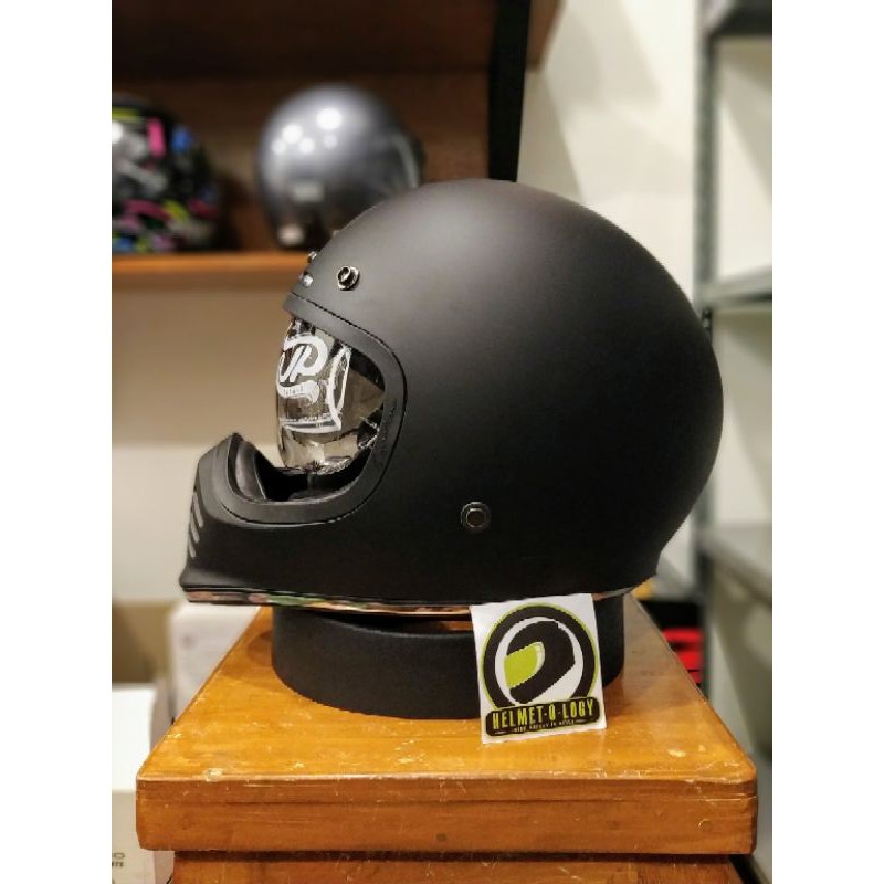 Helm Cakil JP Signature Solid Matt Black Hitam Doff JPX