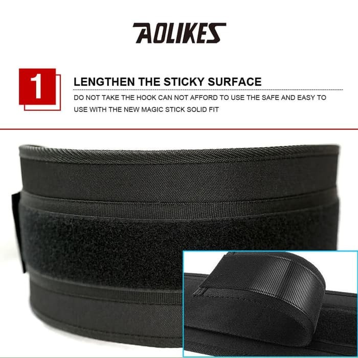 Aolikes 1698 Waist Support Belt Weightlifting Body Building Korset Fitness Gym Pencegah Turun Bero