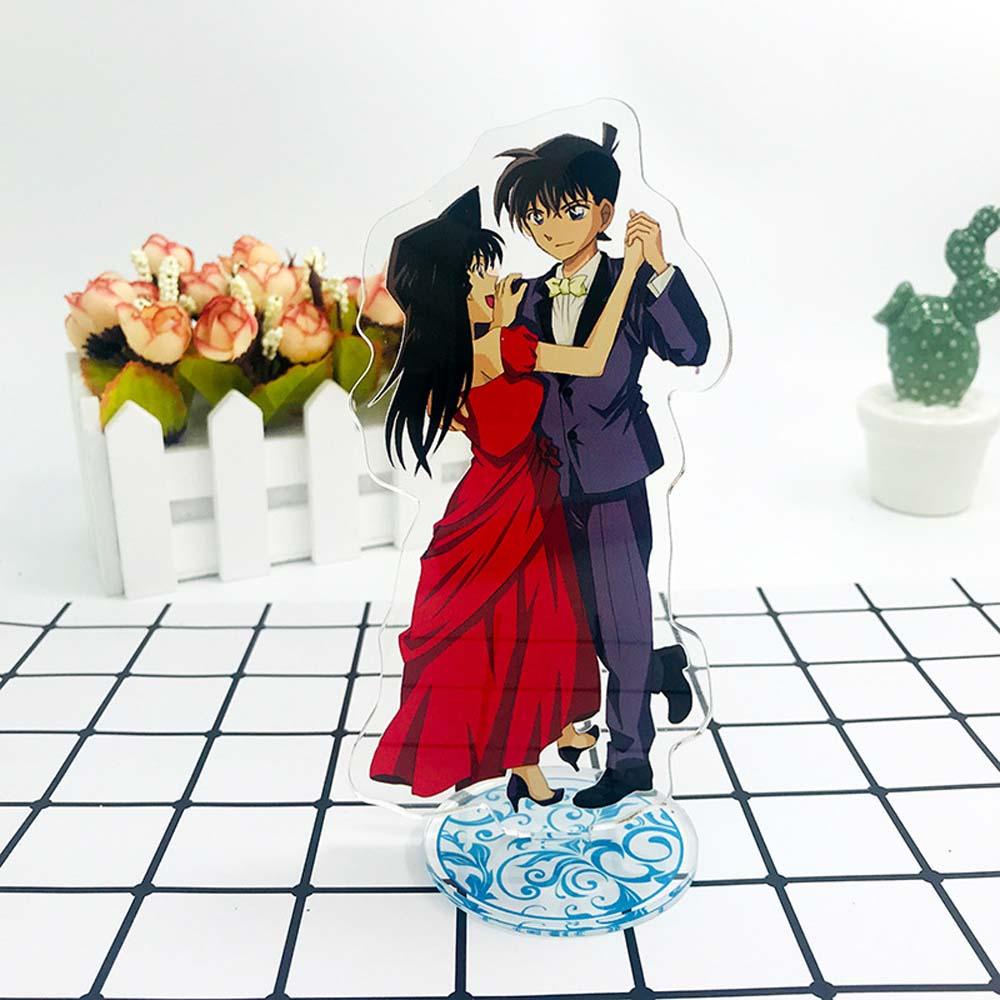 Lanfy Detektif Conan Anime Fashion Heiji Furuya Dekorasi Mainan Koleksi Model Desktop Standing Card Mouri Ran Kiddo Hattori Conan Figure Model Plat