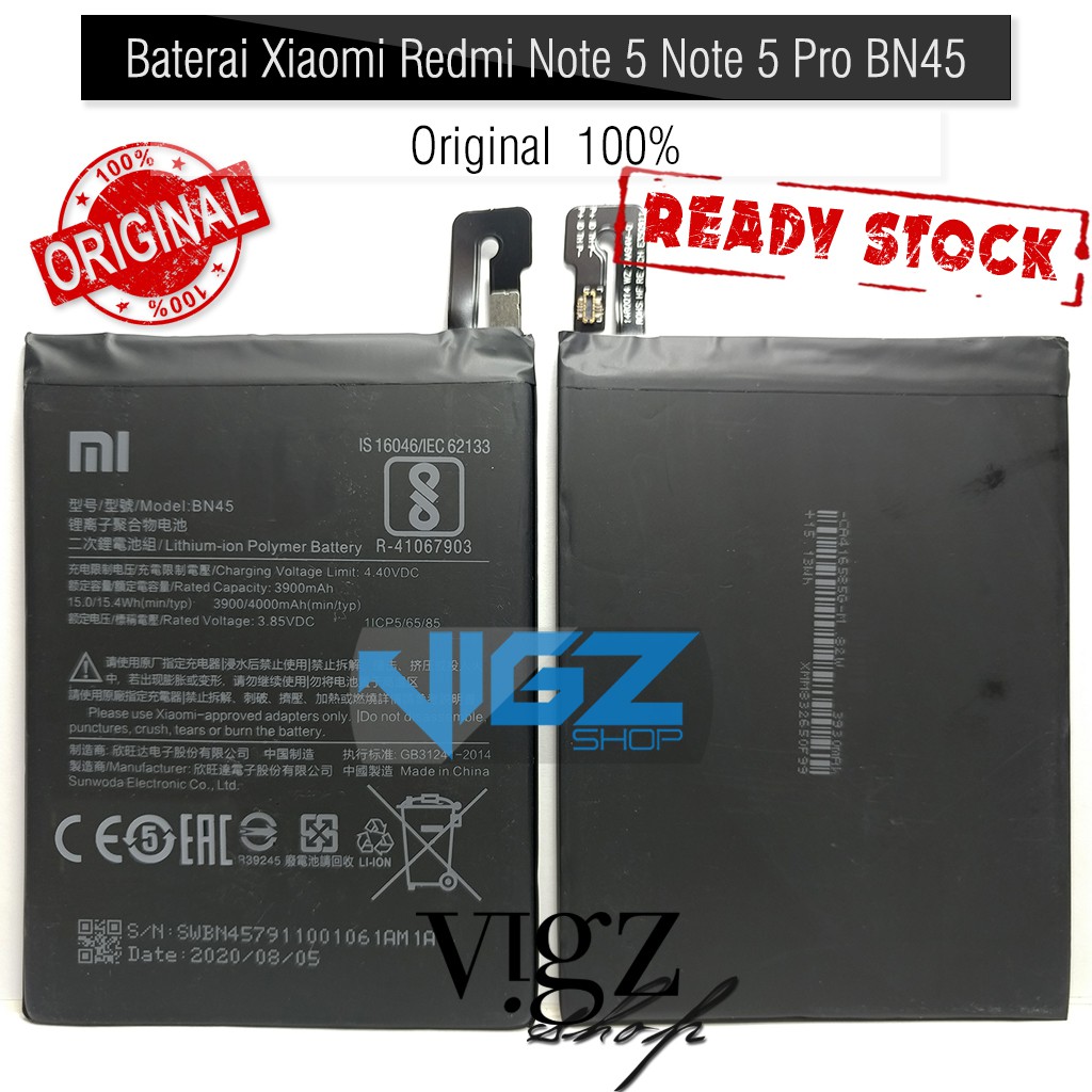 Baterai Xiaomi Redmi Note 5 Note 5 Pro BN45 Original 100%