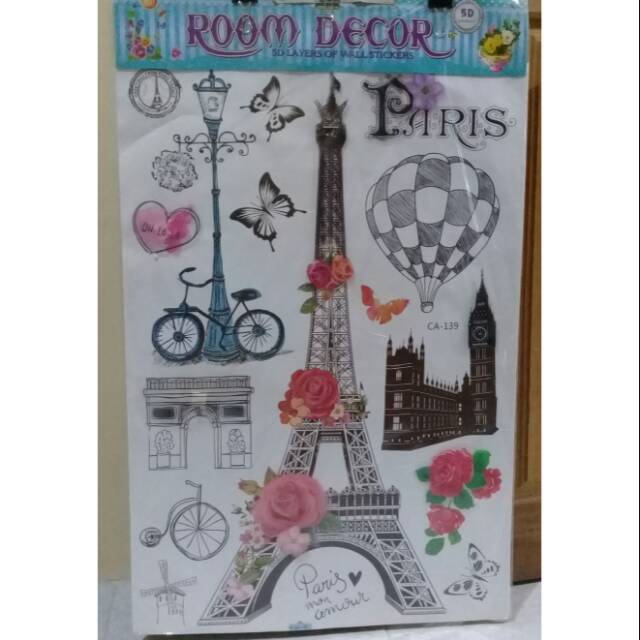 Wall Sticker 5D  Paris CA- 139 Room Decor