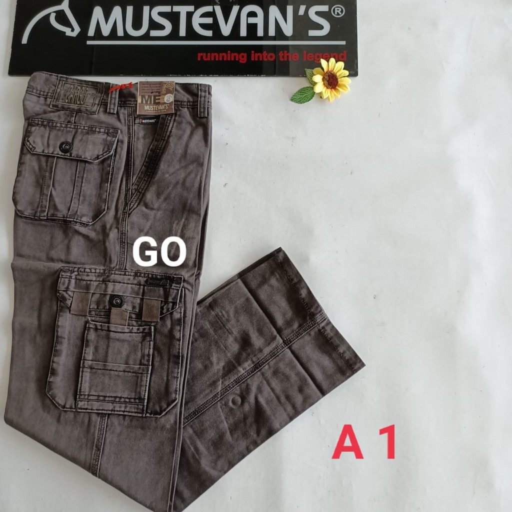 Celana MustEvans panjang cargo(ready banyak)