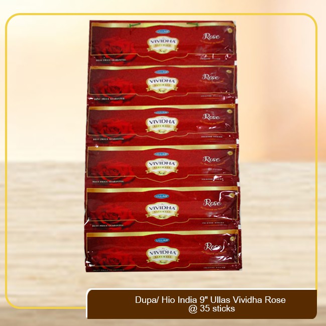 Dupa / Hio India Wangi Harum Rose 9" Ullas @ 35 sticks