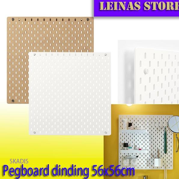 

Pegboard Organizer Wall / Papan Dinding Berlubang Serbaguna 56x56cm - Putih