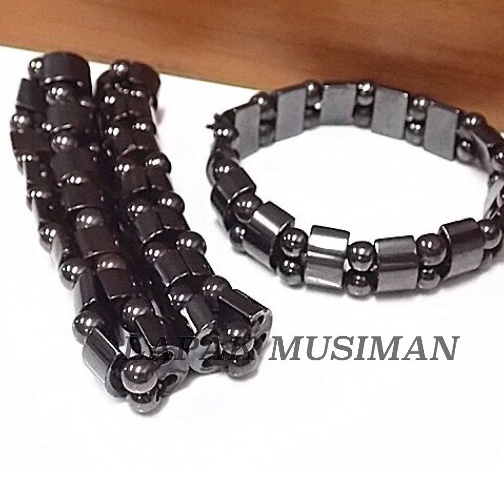 [Bayar di Tempat] GELANG BATU KESEHATAN BRACELET STONE MAGNETIC MAGNET ENERGY PRIA WANITA