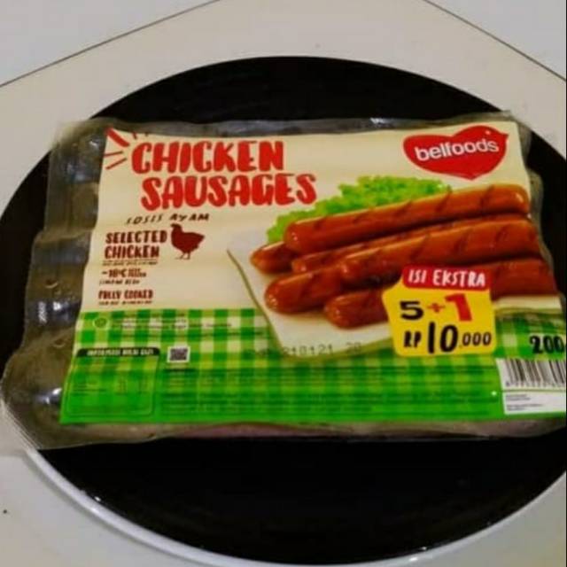

BELFOODS Chicken Sausage Sosis Ayam Ekonomis 200 g isi 6