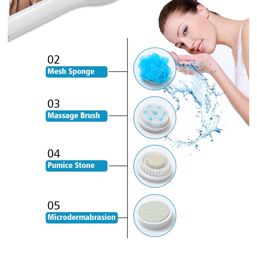 spin spa brush alat pembersih badan 5 in 1