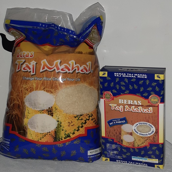 

gr011ttr Beras Taj Mahal/ Beras Diet/ Beras Diabetes Kemasan 5 Kg Sv012Ss