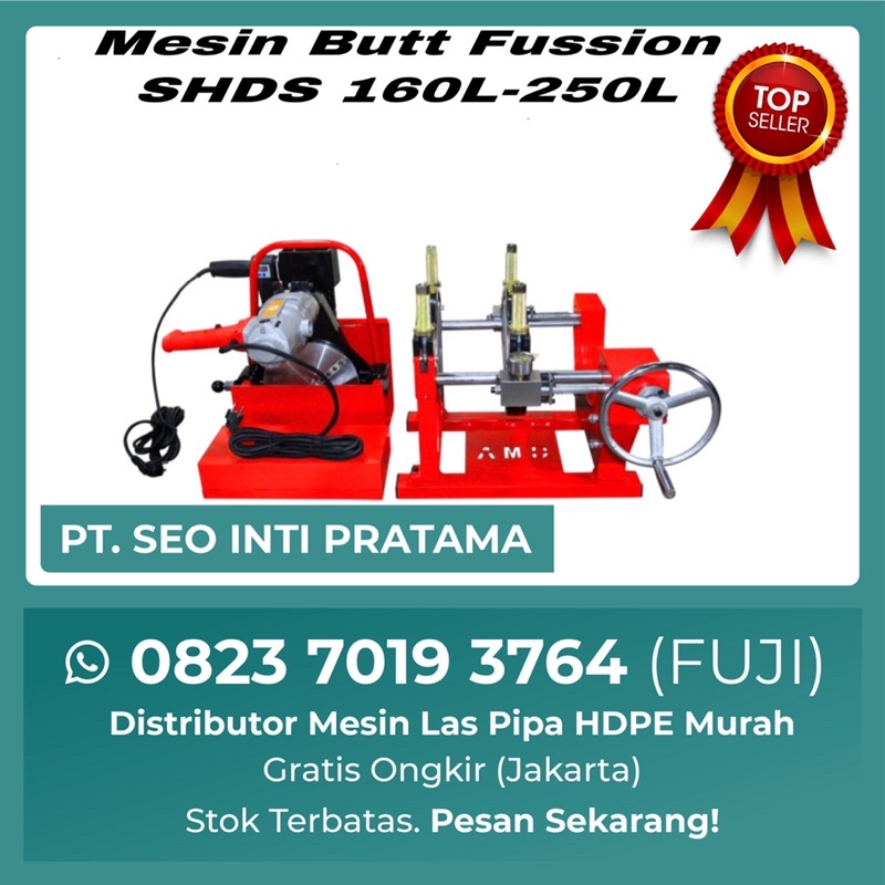 Mesin Las Pipa Hdpe 200L Ukuran Pipa 2-8 Inch
