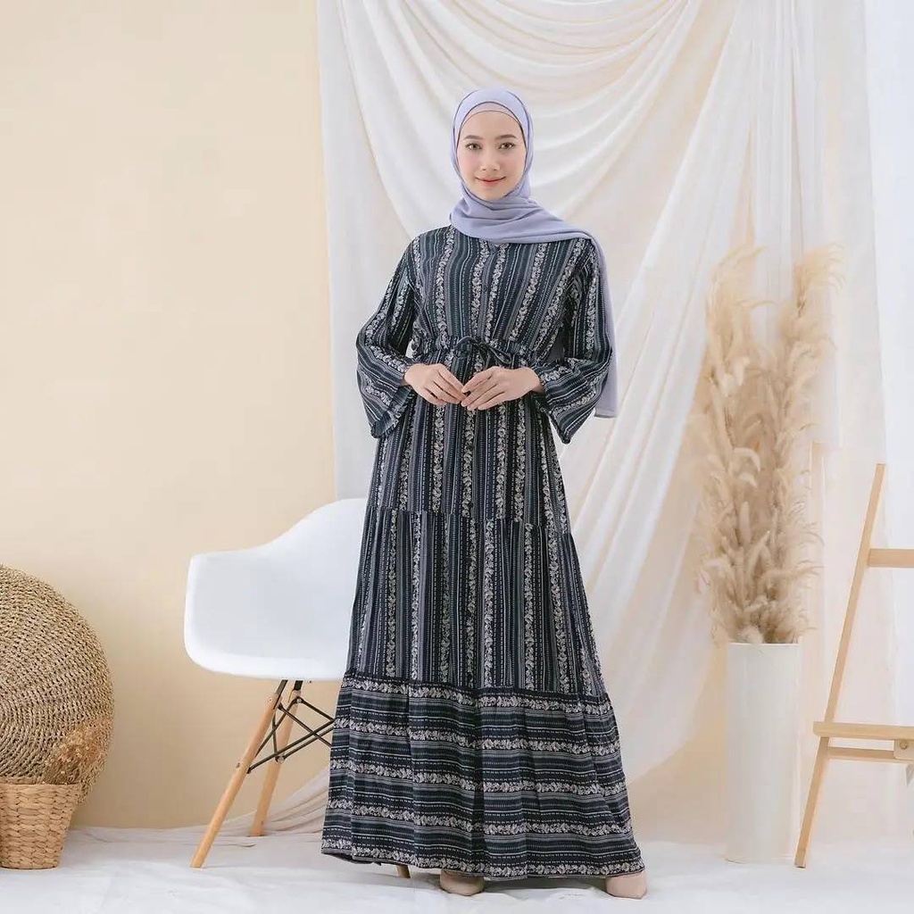 Laila Dress Bahan Katun Rayon Uniqlo Fit XL+ Others Dress Wanita Dewasa Korean Style Dress Wanita Te