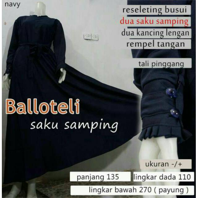 Promo murah!! Gamis balotelli