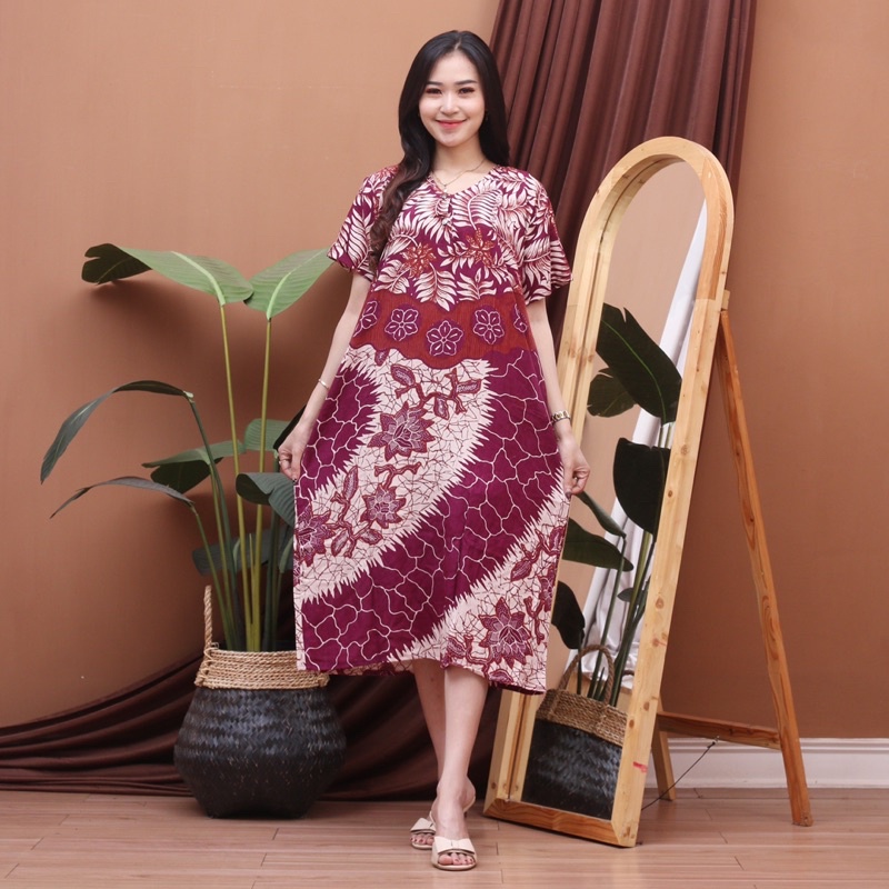 (BISA COD)Daster Batik Murah daster 100 dapat 3 Daster Santai Wanita Baju Santai daster Adem dan lembut murah daster terbaru 2022 daster bumil dan Busui daster jumbo Ld 130 daster mewah daster Mak Mak murah daster mamah muda daster bahan melar pakaian ibu