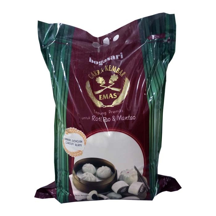 

BISA COD CAKRA KEMBAR EMAS Tepung Terigu untuk Roti Pao dan Mantao 5 KG