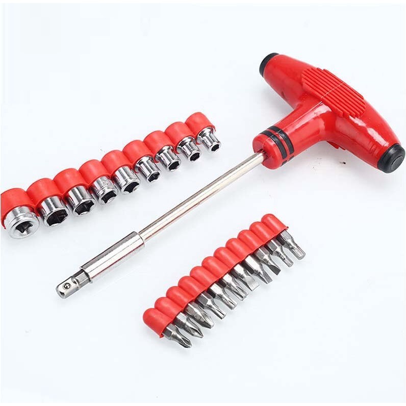 SET Kunci T set Obeng fleksibel Flexible Drill Extension Sambungan Obeng Palu sambungan mata bor AA