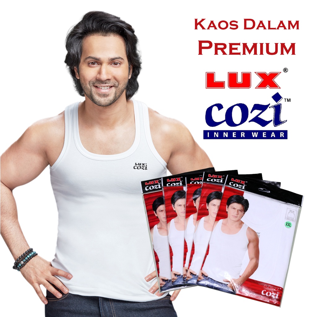Kaos Dalam Singlet Lekton Pria Lux Cozi 100% Cotton Combed Bahan Premium Katun