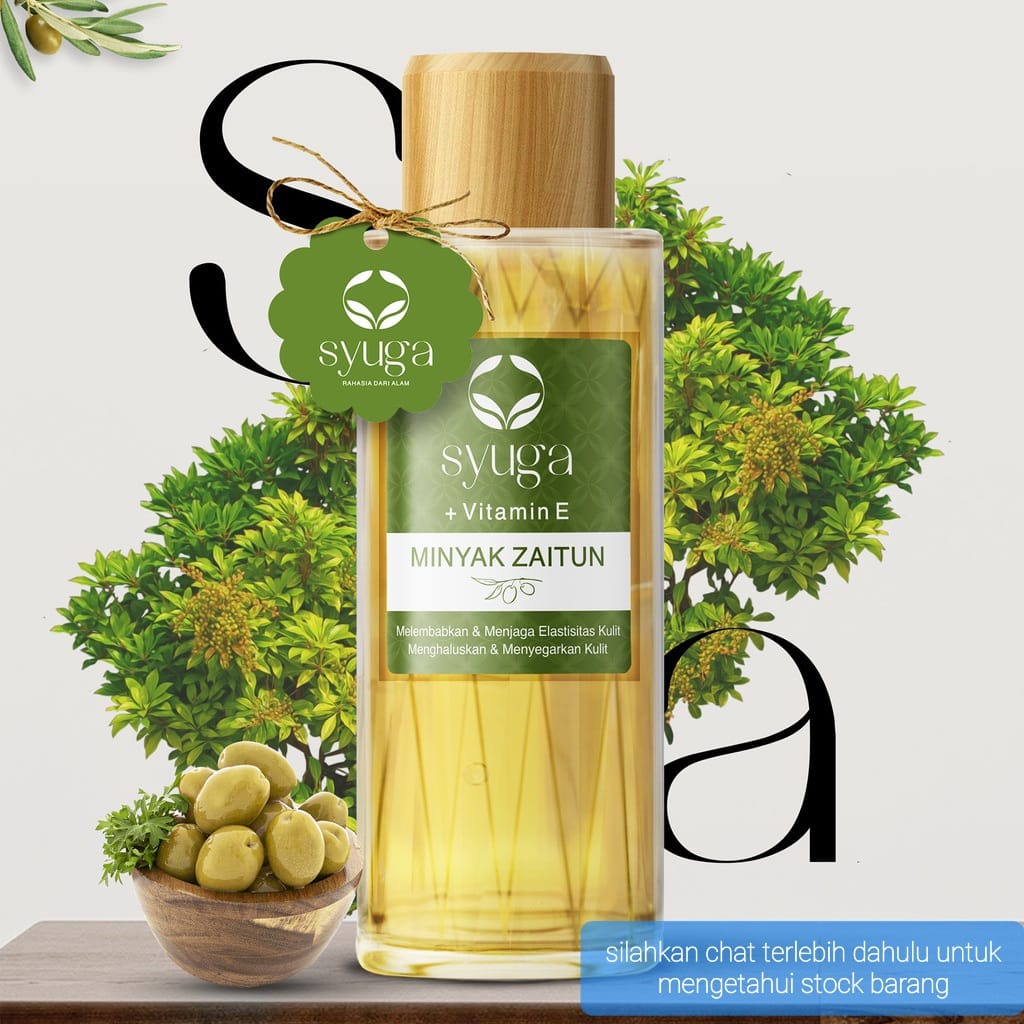 MINYAK ZAITUN SYUGA 250ML + VITAMIN E OLIVE OIL PELEMBAB BODY OIL