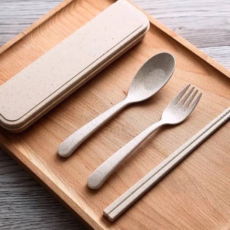 DK Spoon Fork Chopstick Set / Sendok Garpu Sumpit Tempat