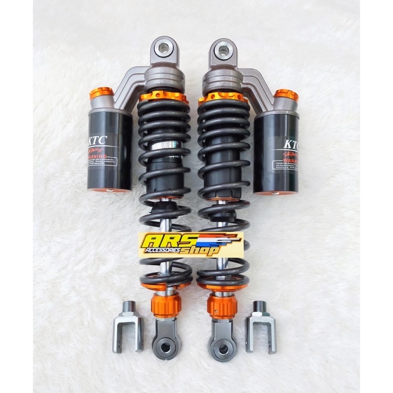 Tabung shock belakang double tabung atas 320/340mm free anting nmax pcx aerox supra tiger rxking dll