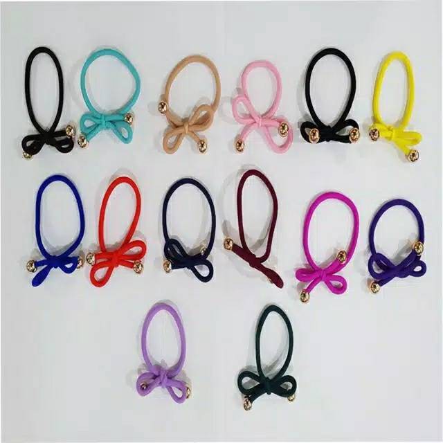 IKAT RAMBUT KOREA Kuncir Gelang Korea model pita warna warni Fashion Korea