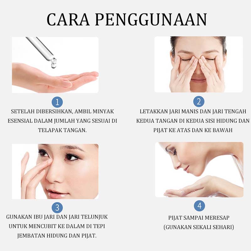 Minyak esensial pelembab Alat pemancung hidung Minyak esensial hidung 10ml Pijat hidung pemancung original nose oil lift up