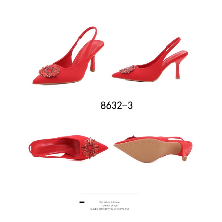 ZR Mid-Heel Slingback Shoes #8632-3