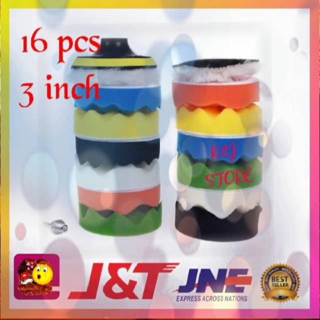 Arbor Busa Spon Sponge Pad Velcro Wax Poles Kumpon Mobil/Motor Bisa Pakai Mesin Bor Atau Gerinda