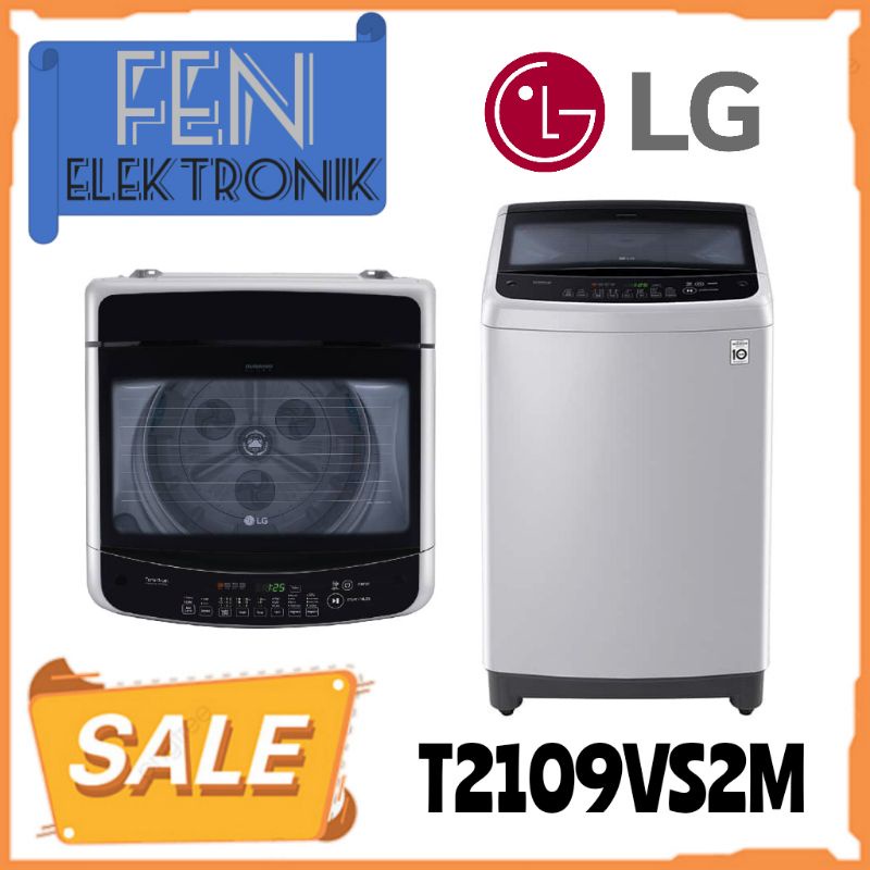Mesin Cuci LG T2109VS2M 9kg Top Loading Warna Mid Free Silver