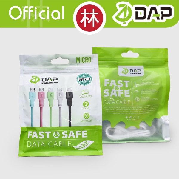 DAP D-B01M Data Cable Micro 2.4A Fast Charging 100cm 1 PACK Isi 25 pcs