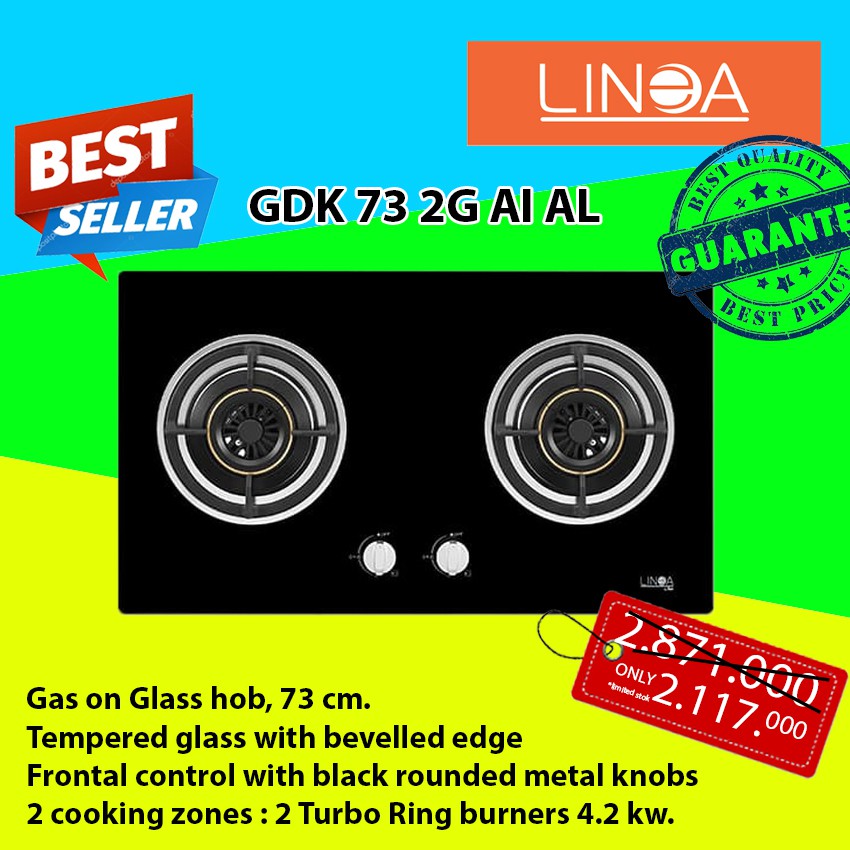 Kompor Tanam Teka by Linea - Glass Hob GDK 73 2G