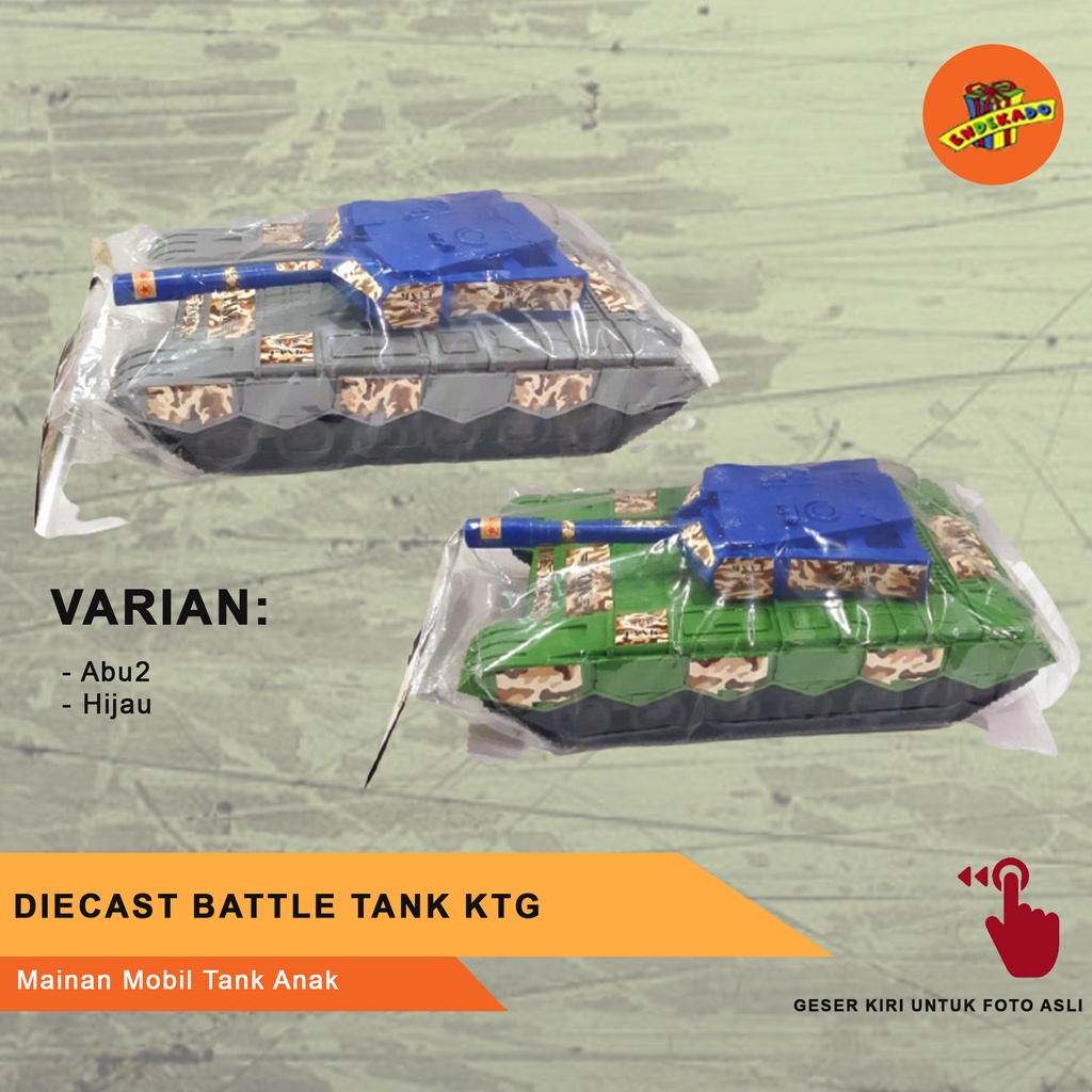 DIECAST BATTLE TANK KTG - Mainan Mobil Tank Anak