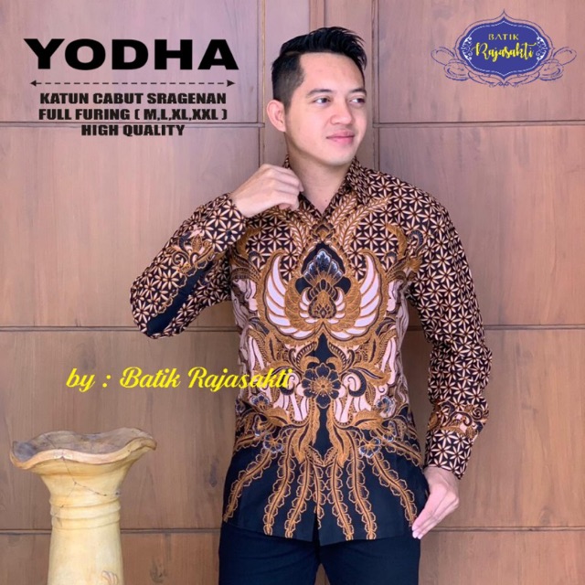 Batik Pria YODHA Katun Cabut Sragenan Full Furing Termurah