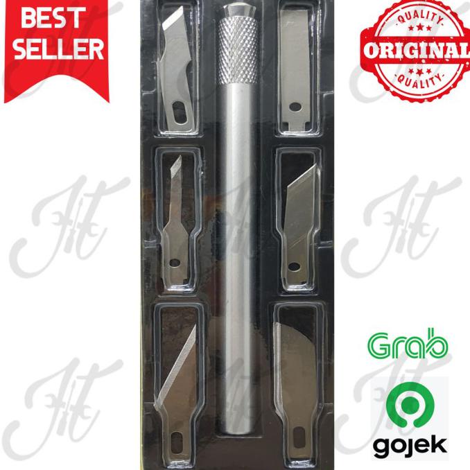 

Pen Cutter - Alat Potong Bahan Kertas Sticker Art Knife Sellery 7 Pcs