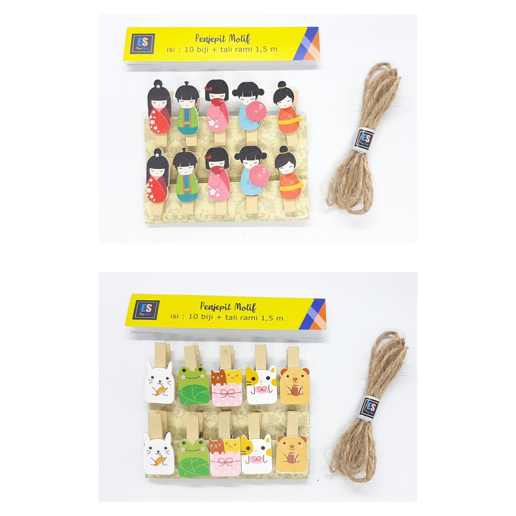 WOODEN CLIP - PENJEPIT FOTO MOTIF